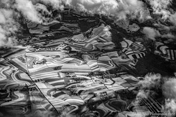 Farmland Somewhere over Pennsylvania at 30,000 feet